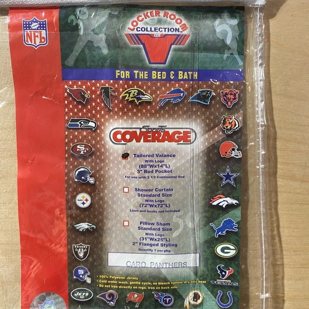 Locker Room Collection Tailored Valance Carolina Panthers (OG)